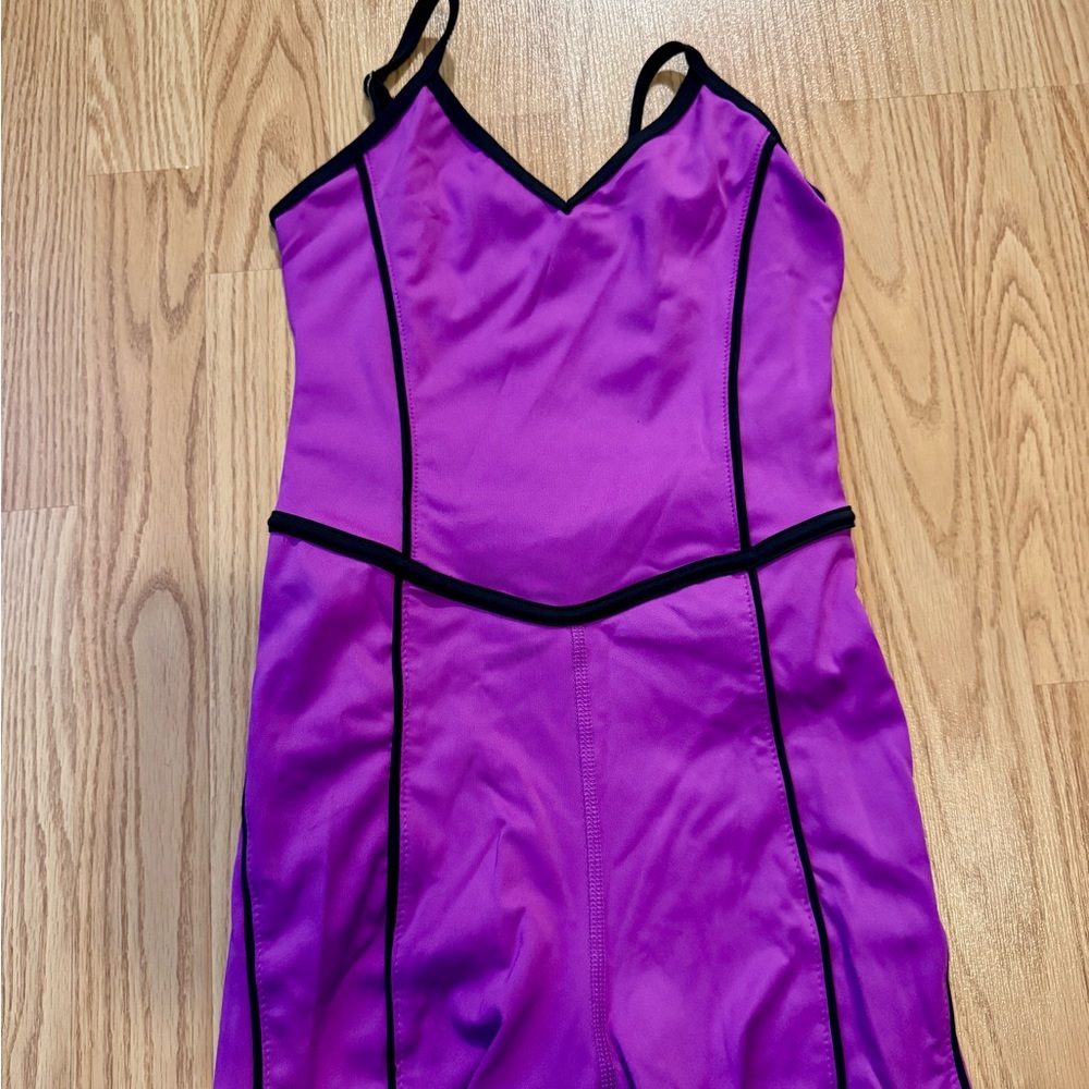 Women's Purple Dance Unitard. Tiger Friday
